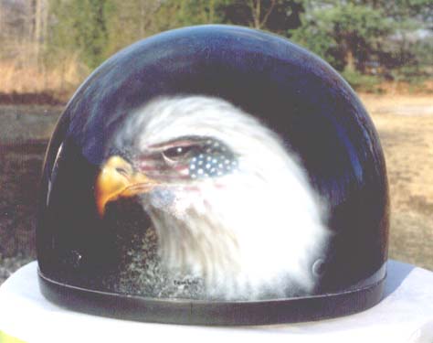 Eagle on helmet